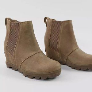 Sorel Joan of Arctic Leather Wedge II Boot - Ash Brown - Size 8